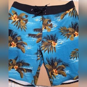 Vans Blue Tropical Print Men's Swim Shorts